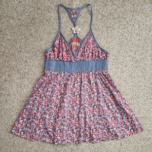 Free People tropical floral mini dress